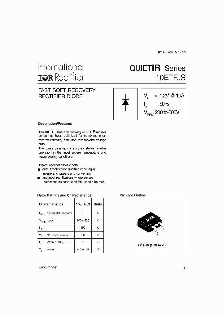 10ETF02STRL_69257.PDF Datasheet
