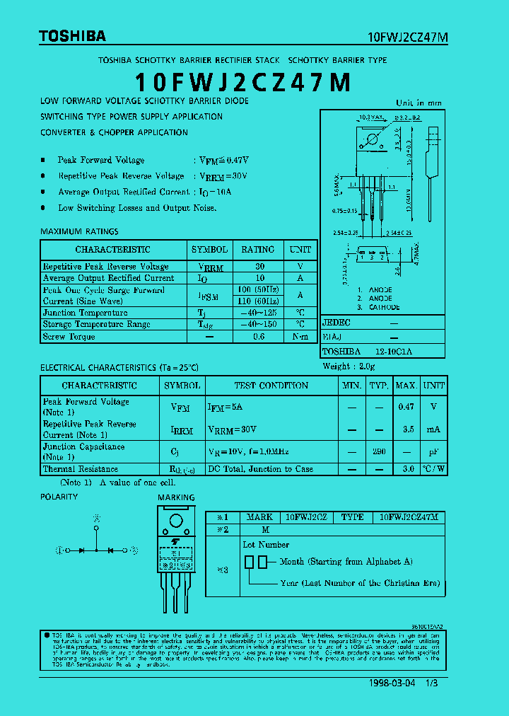 10FWJ2CZ47M_185428.PDF Datasheet