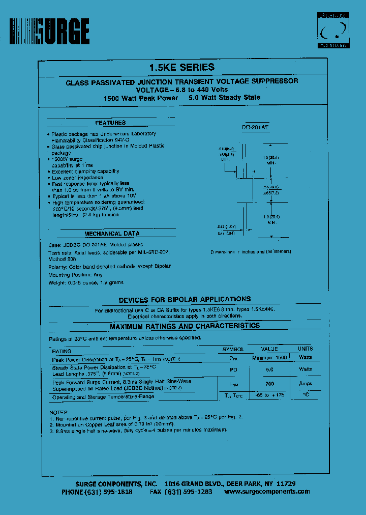 15KE350C_125162.PDF Datasheet