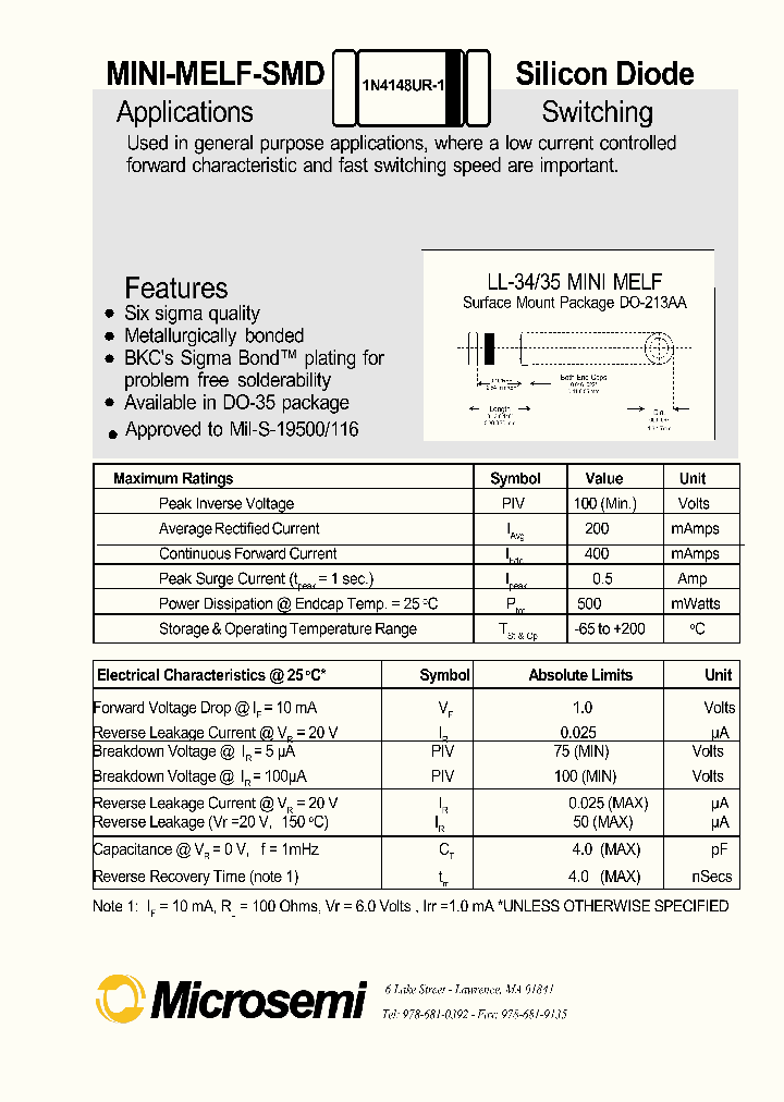 1N4148UR-1_78405.PDF Datasheet