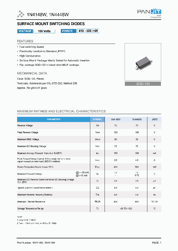 1N4148W_78406.PDF Datasheet