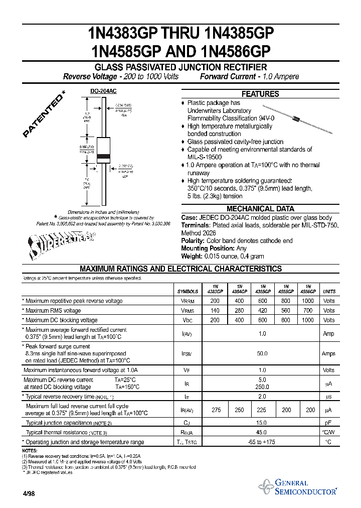 1N4383GP_181272.PDF Datasheet