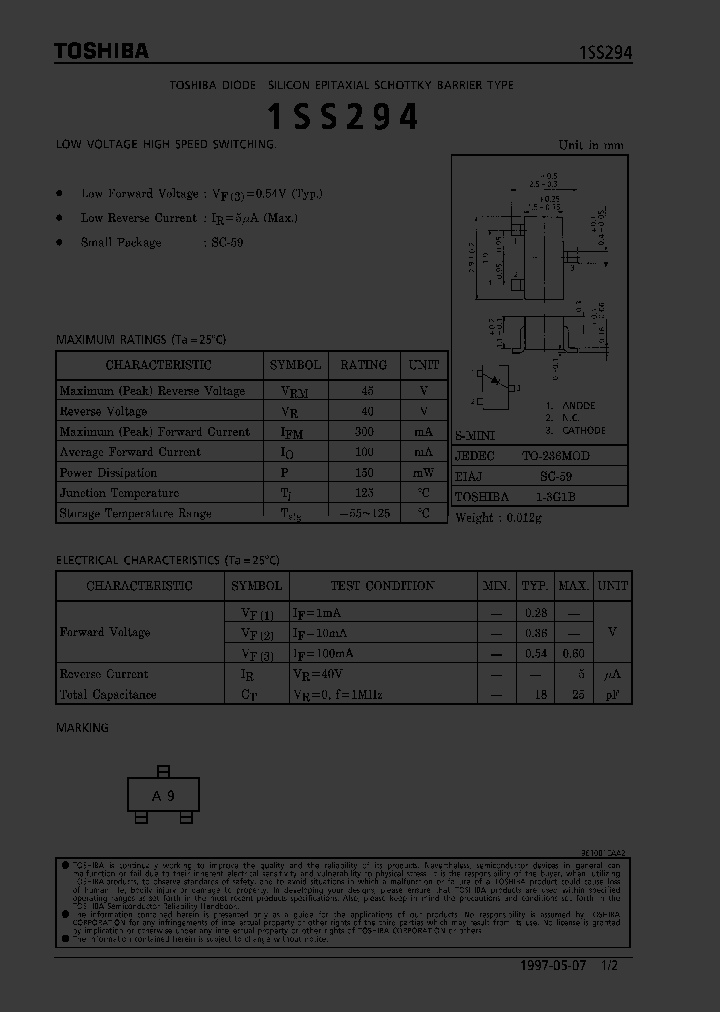 1SS294_124243.PDF Datasheet