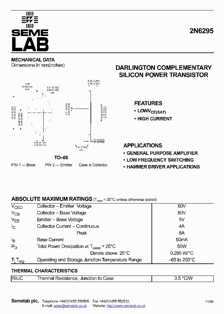 2N6295_2174.PDF Datasheet