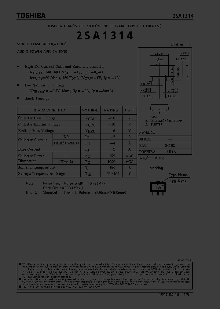 2SA1314_15592.PDF Datasheet