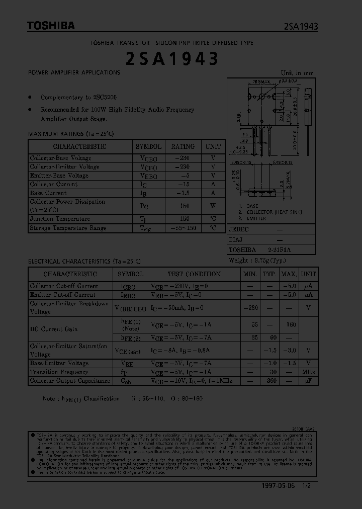 2SA1943_185633.PDF Datasheet