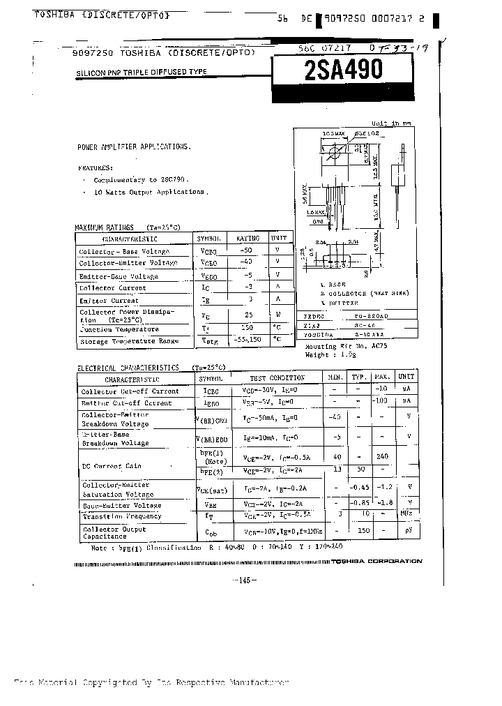 2SA490_6268.PDF Datasheet