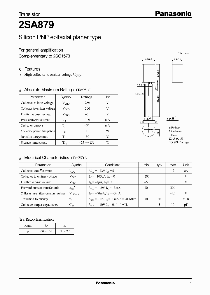 2SA879_6609.PDF Datasheet