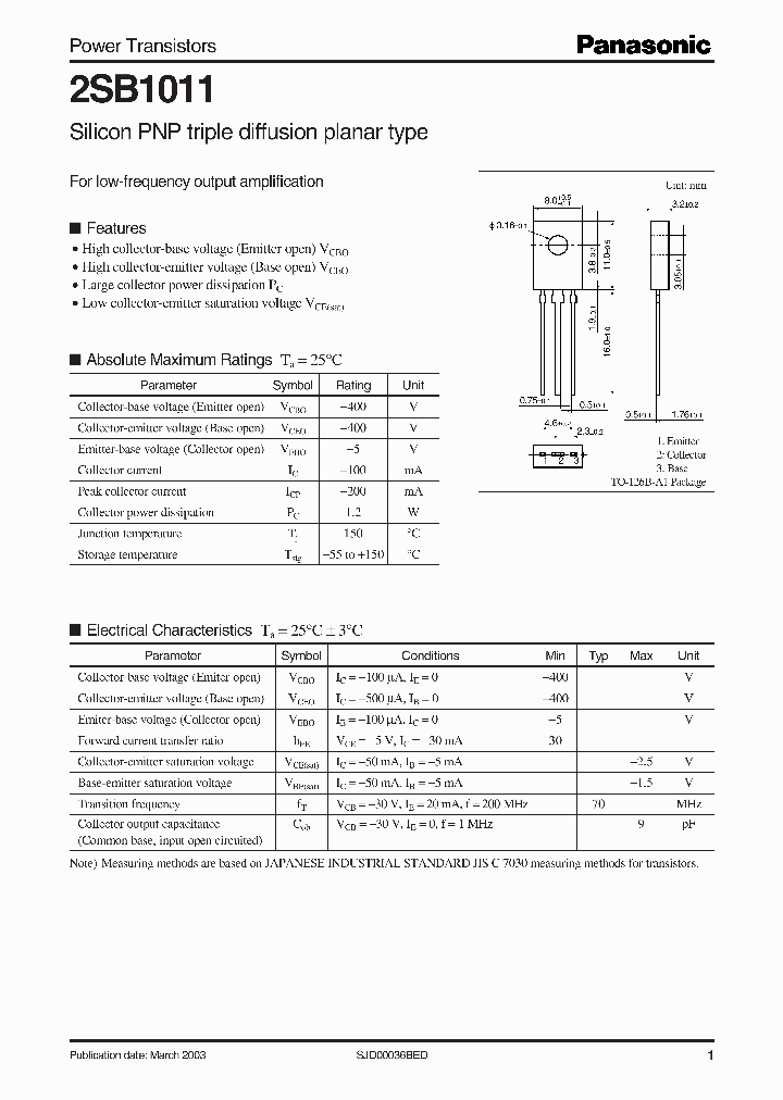 2SB1011_6696.PDF Datasheet