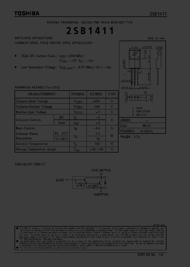 2SB1411_137071.PDF Datasheet