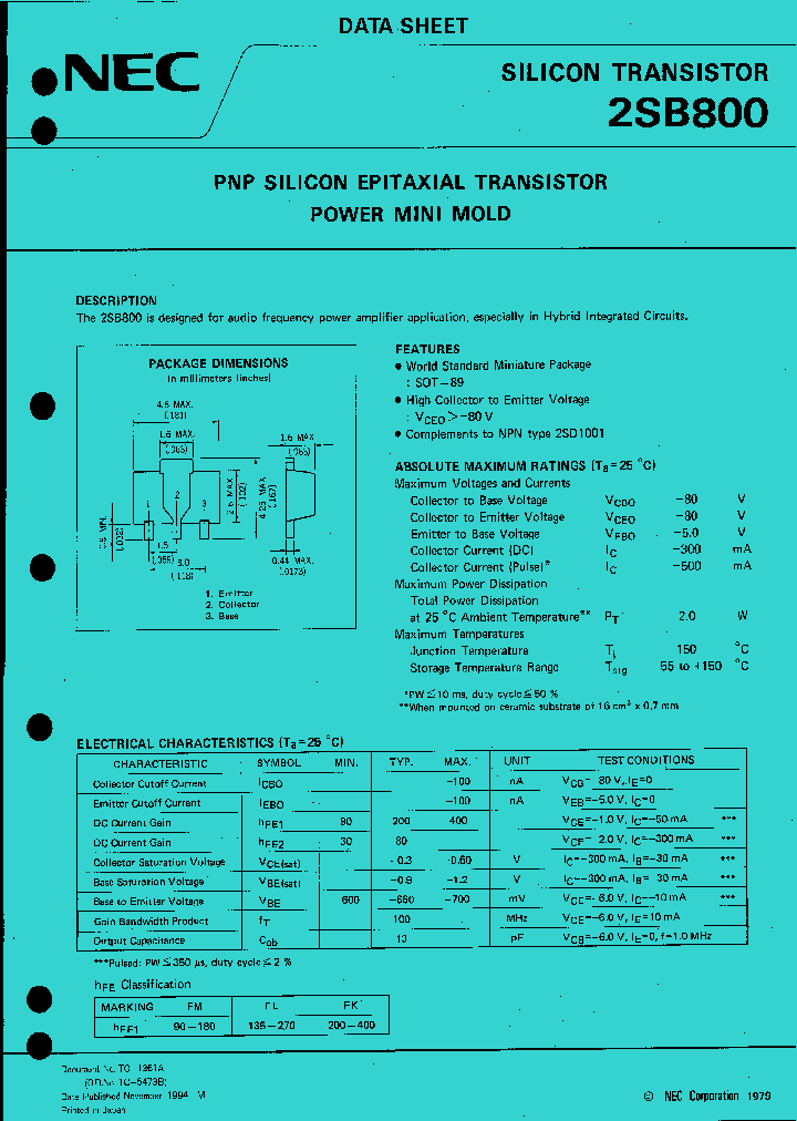 2SB800_6936.PDF Datasheet