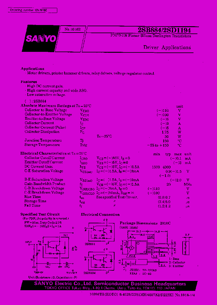 2SB884_6970.PDF Datasheet