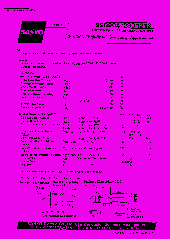 2SB904_6981.PDF Datasheet