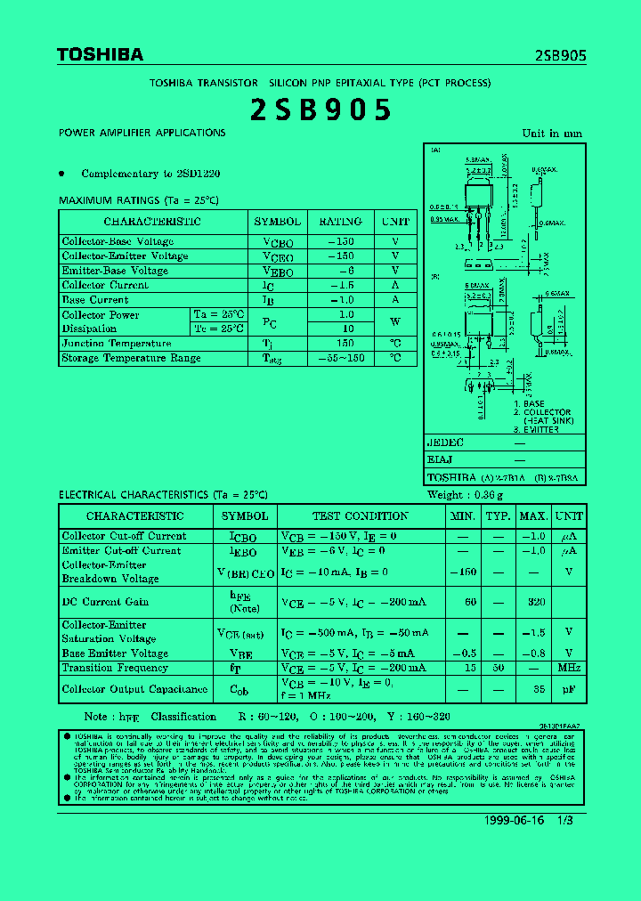 2SB905_6982.PDF Datasheet