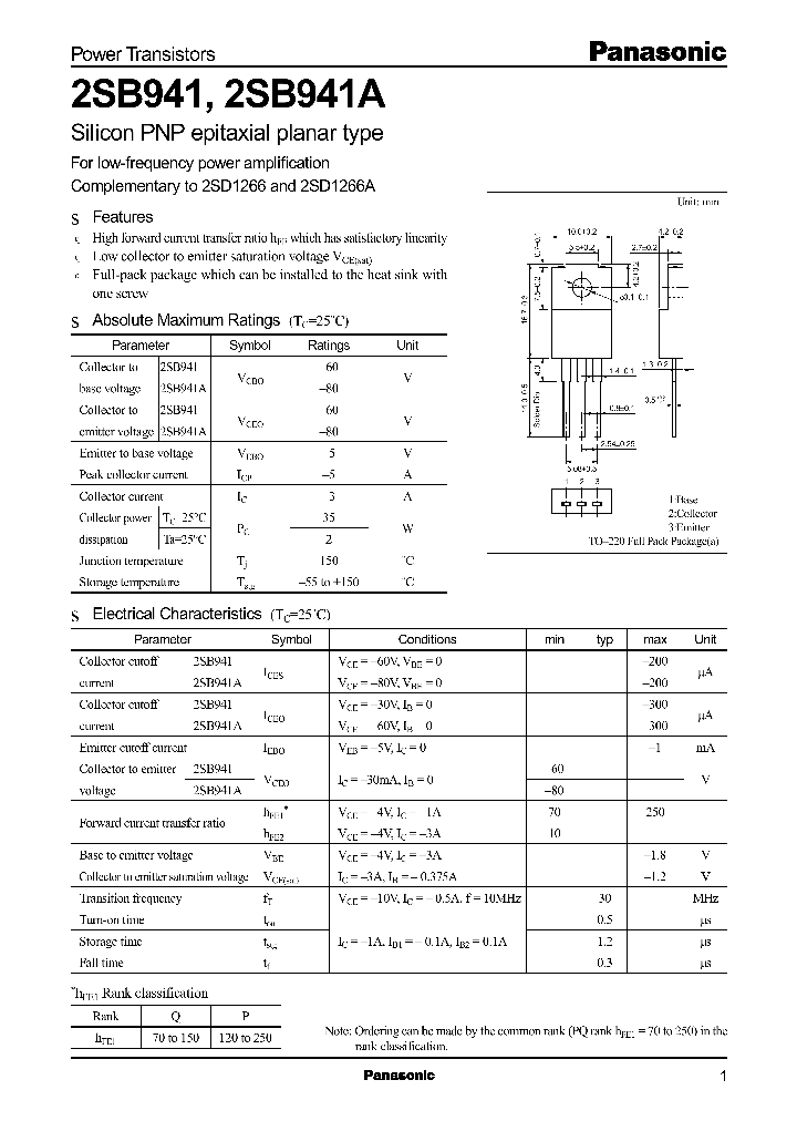 2SB941_7020.PDF Datasheet
