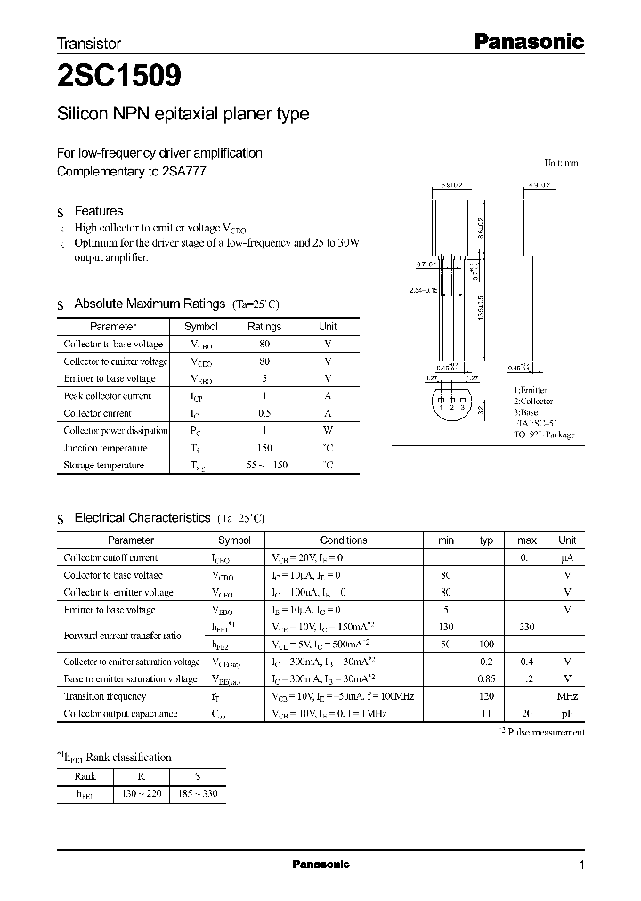 2SC1509_186339.PDF Datasheet