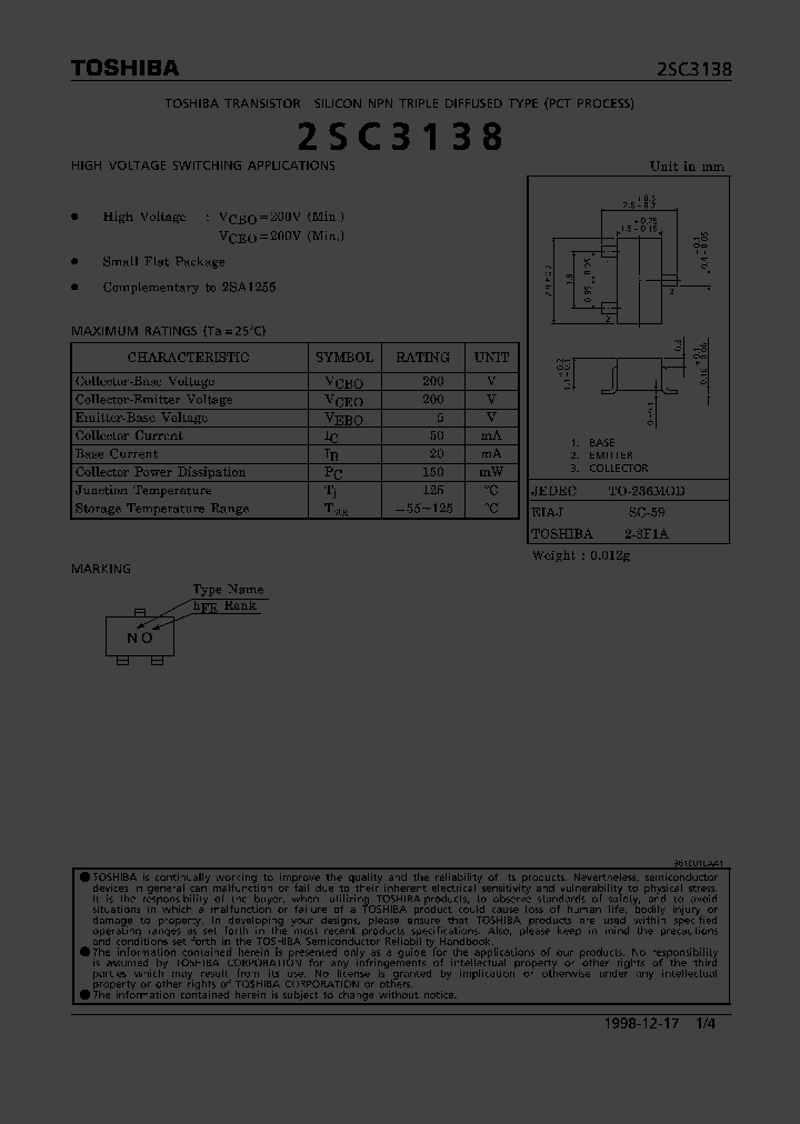 2SC3138_176085.PDF Datasheet