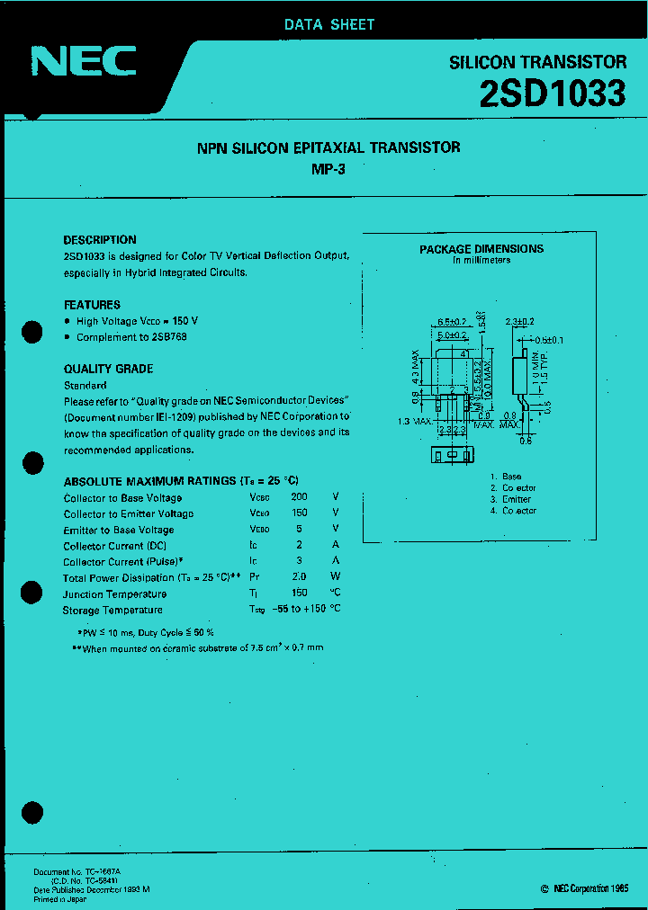 2SD1033_7218.PDF Datasheet