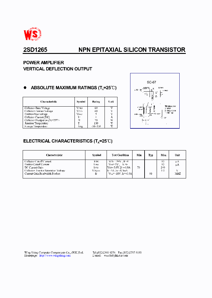 2SD1265_176530.PDF Datasheet