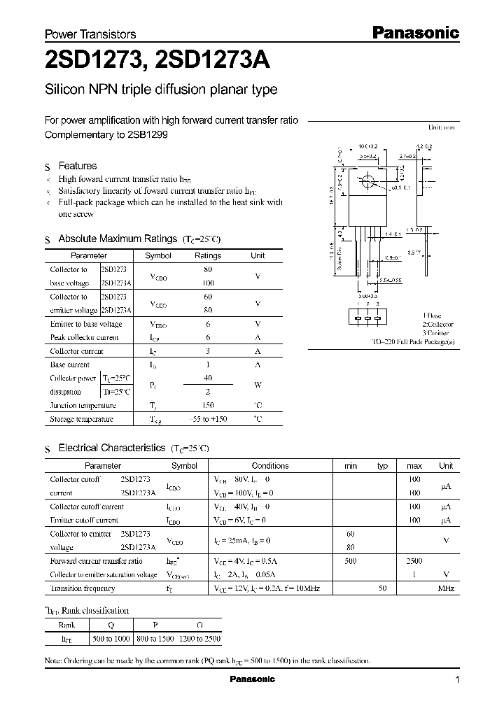2SD1273A_181127.PDF Datasheet