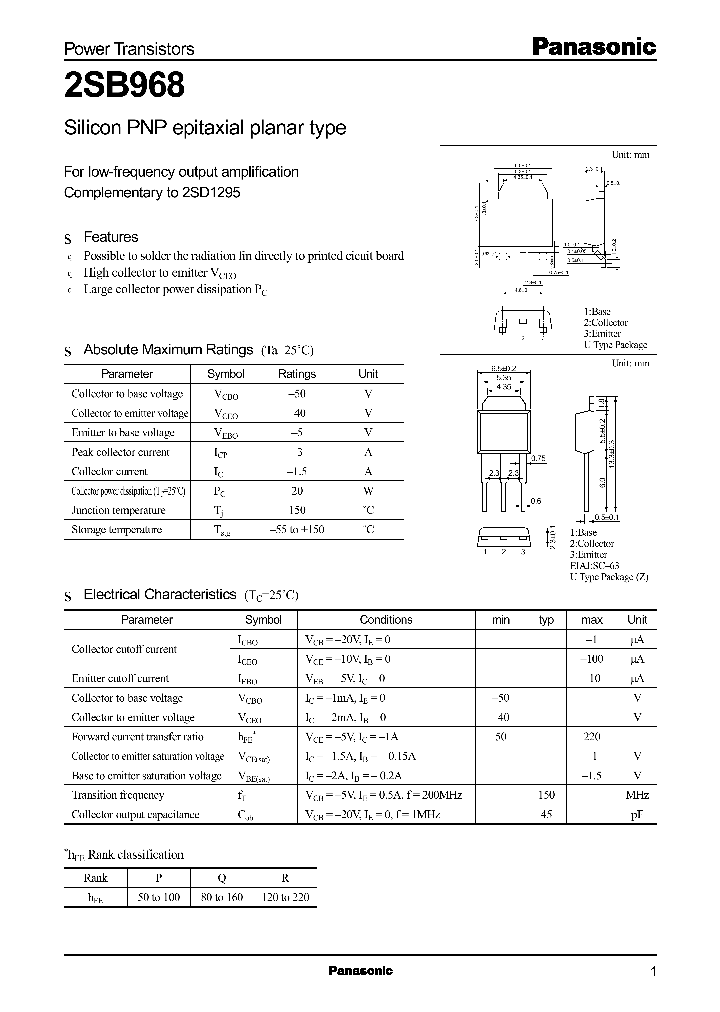 2SB968_7052.PDF Datasheet