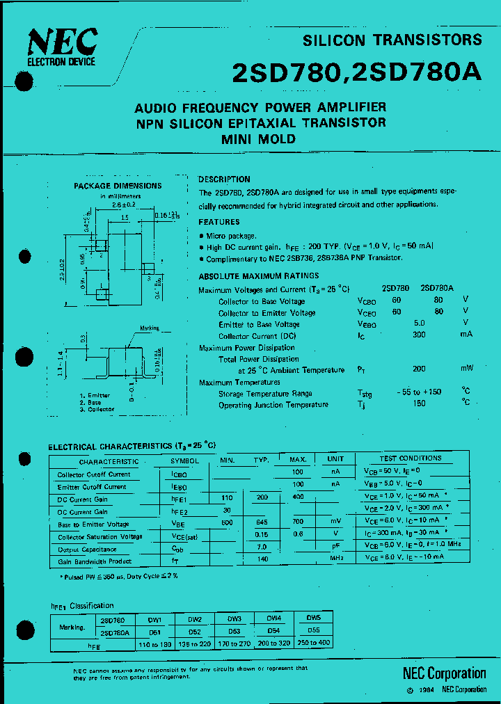 2SD780_7398.PDF Datasheet