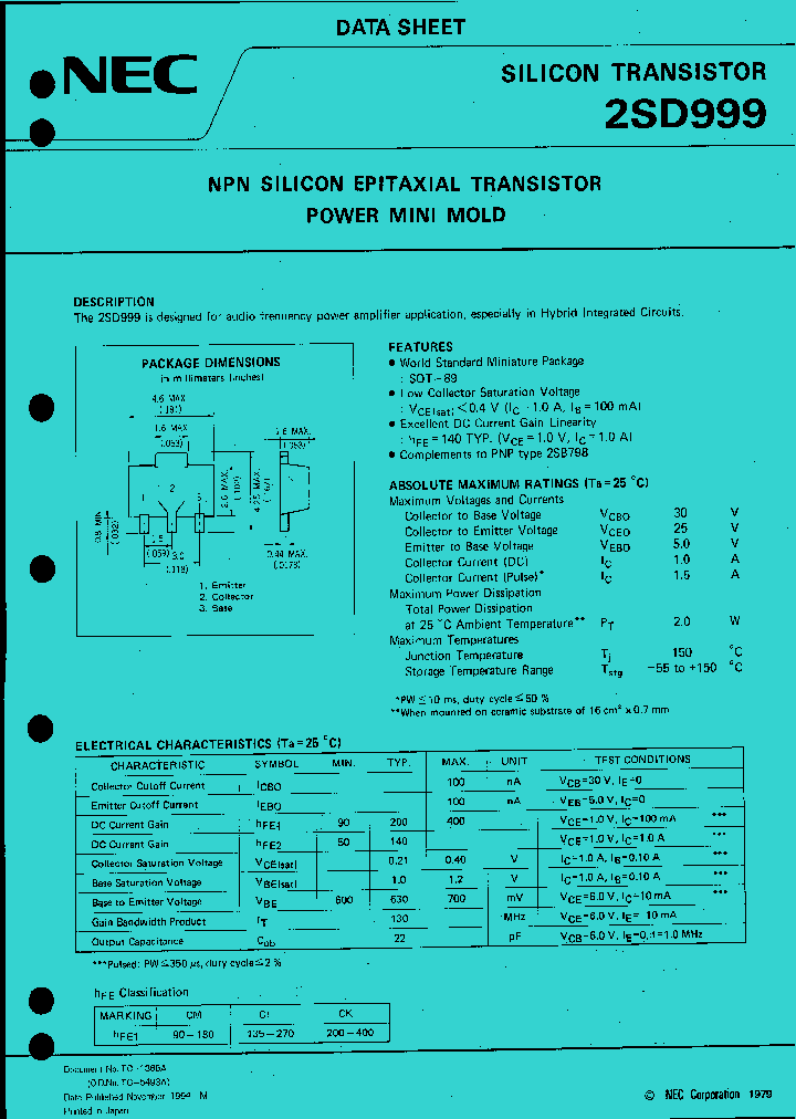 2SD999_7490.PDF Datasheet