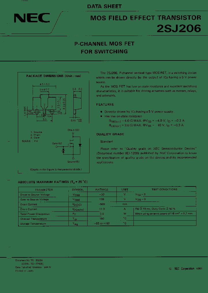 2SJ206_12722.PDF Datasheet