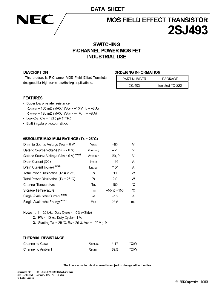 2SJ493_12901.PDF Datasheet