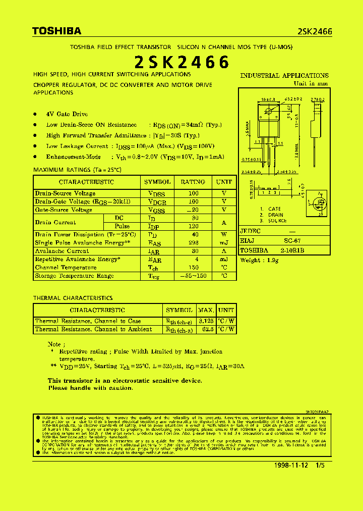 2SK2466_190792.PDF Datasheet