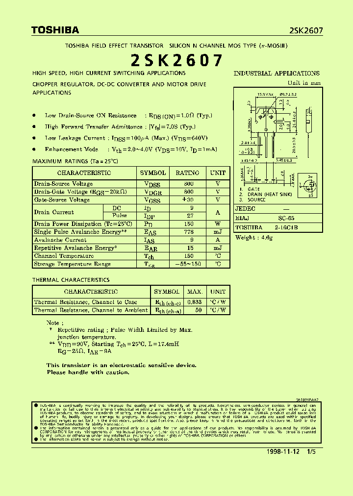 2SK2607_157242.PDF Datasheet