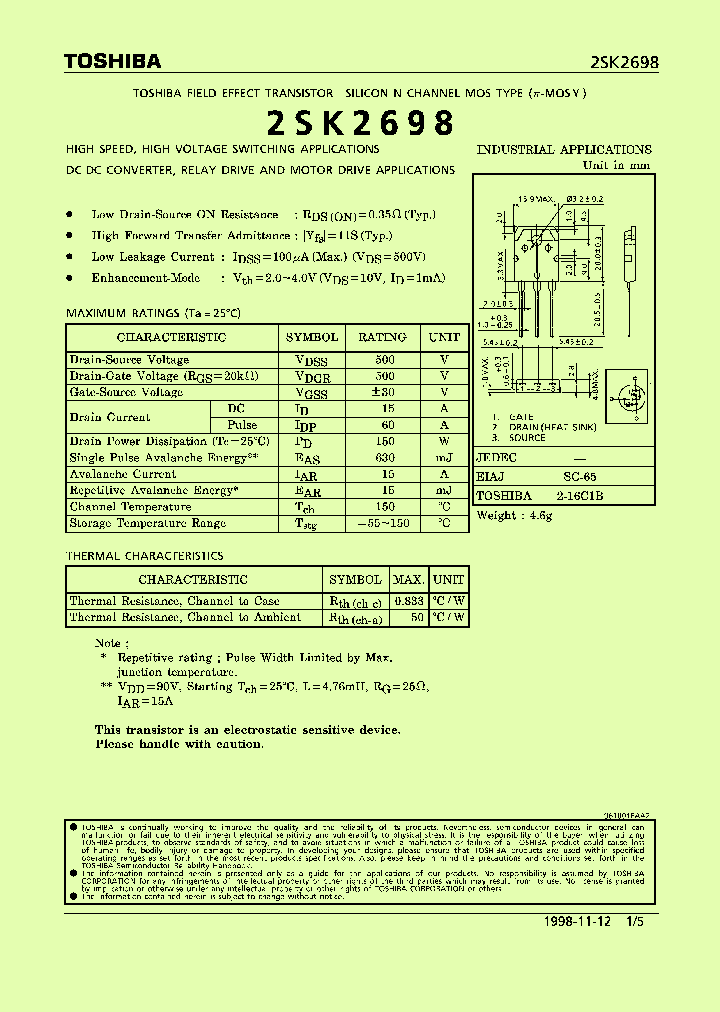 2SK2698_157214.PDF Datasheet