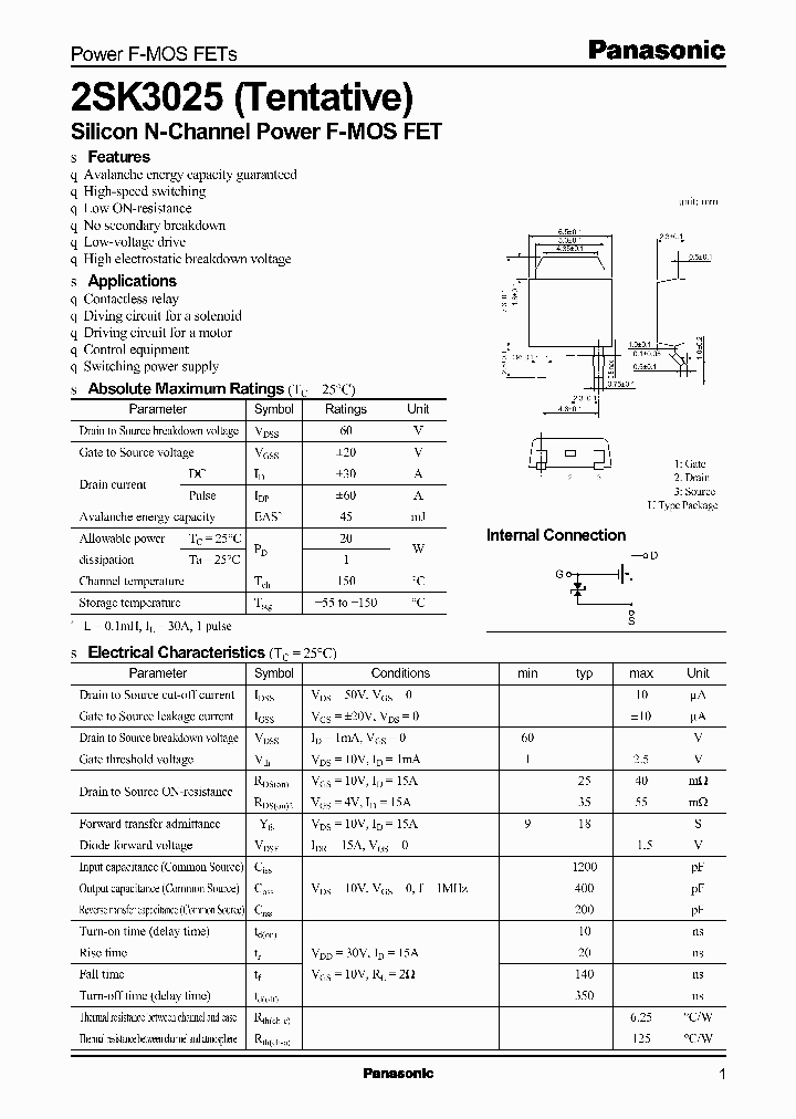 2SK3025_17366.PDF Datasheet