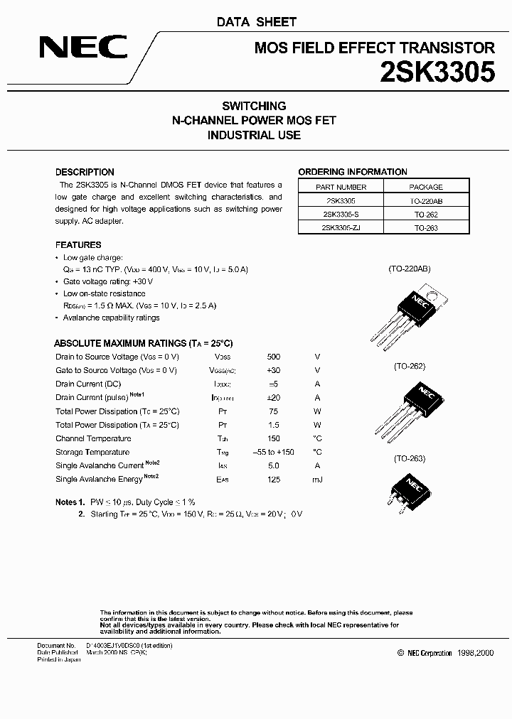 2SK3305_167630.PDF Datasheet
