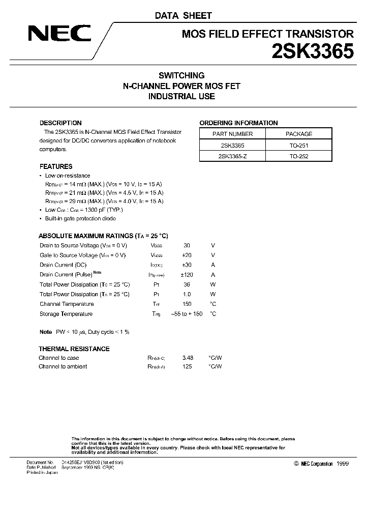 2SK3365_167671.PDF Datasheet