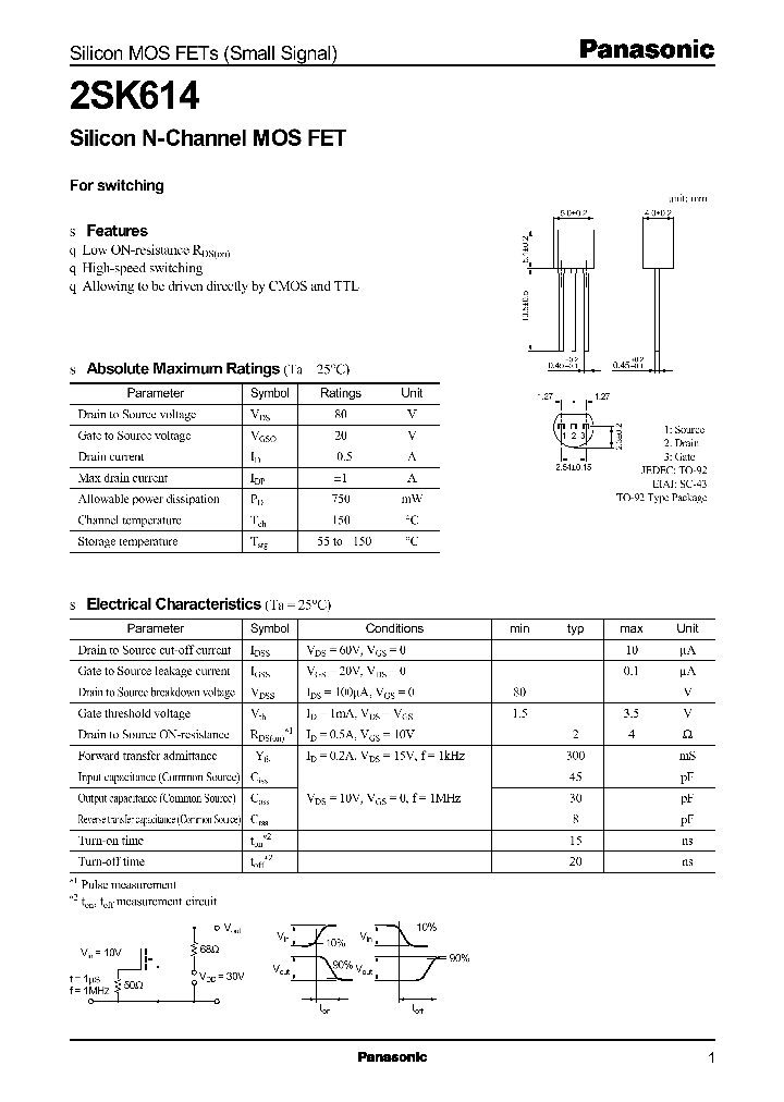 2SK614_12521.PDF Datasheet