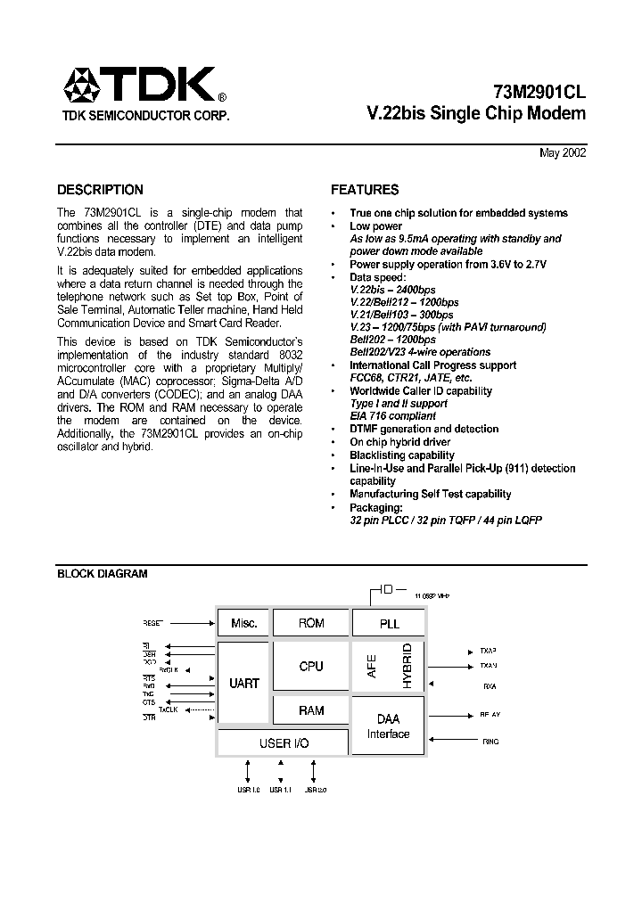 73M2901CL_176096.PDF Datasheet