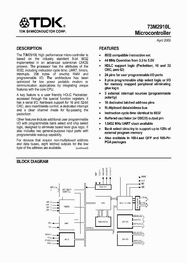 73M2910L_38575.PDF Datasheet
