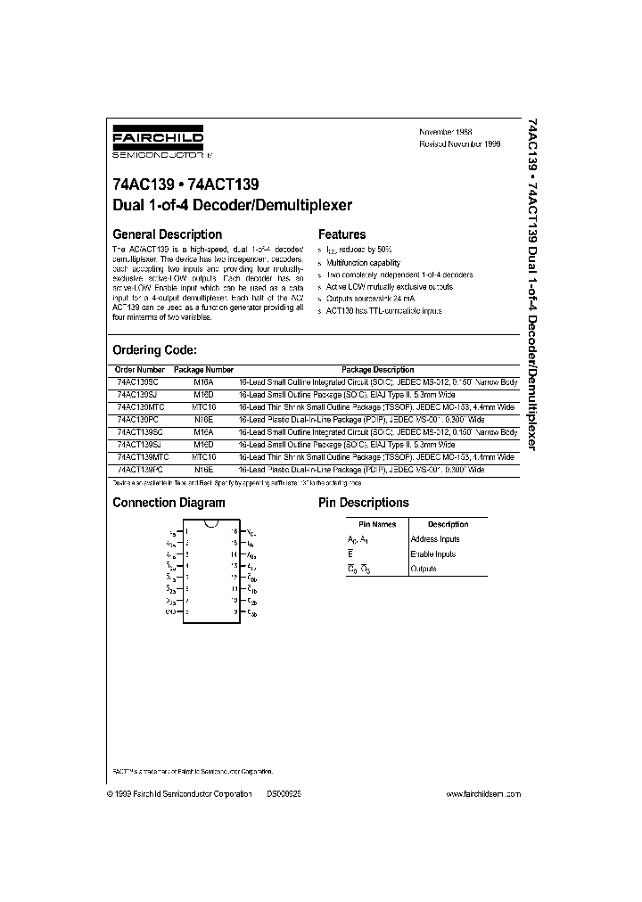 74AC139_96231.PDF Datasheet