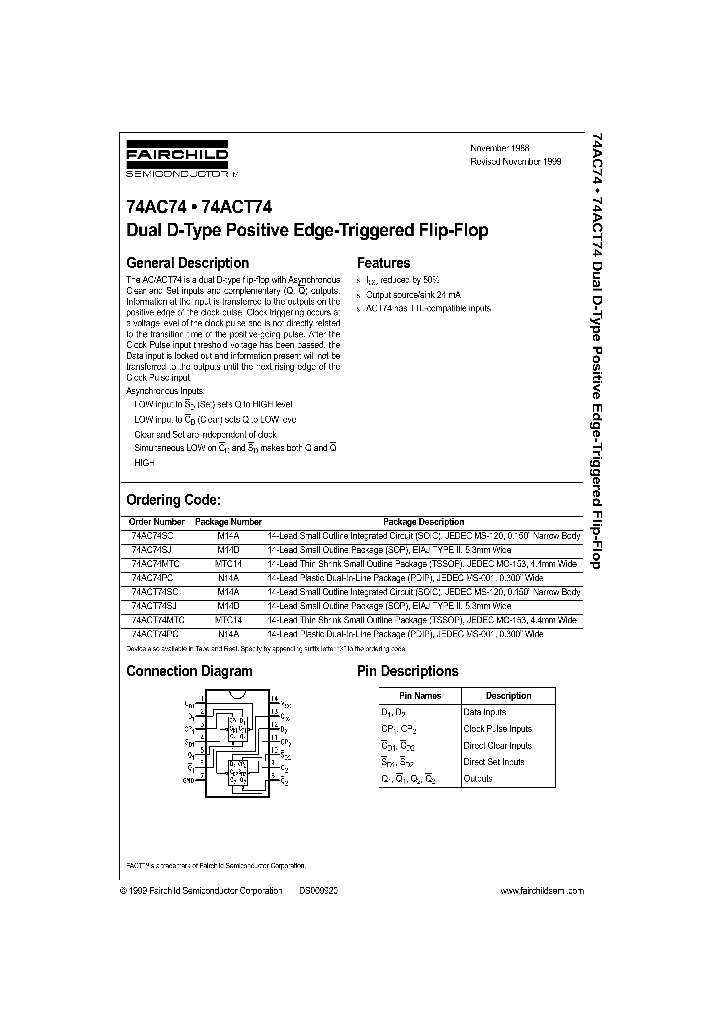 74AC74MTC_17700.PDF Datasheet