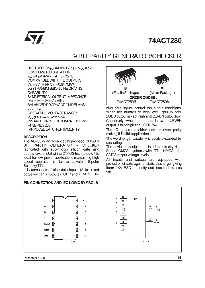 74ACT280_17866.PDF Datasheet
