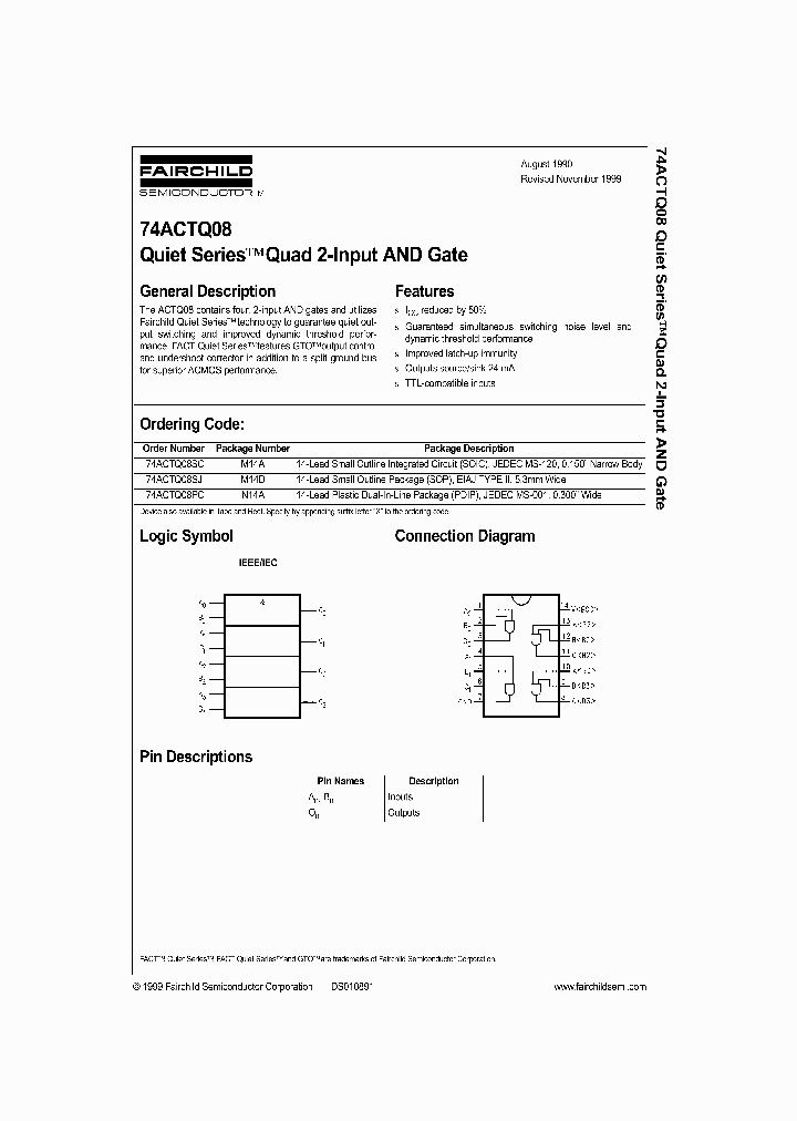 74ACTQ08_17183.PDF Datasheet