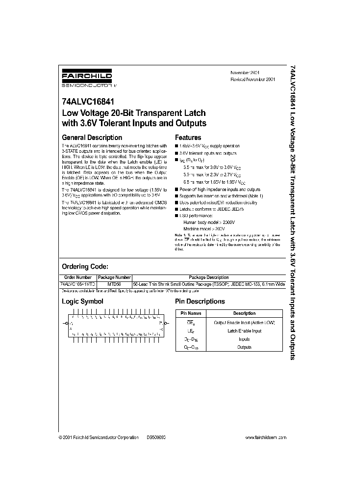 74ALVC16841_18273.PDF Datasheet
