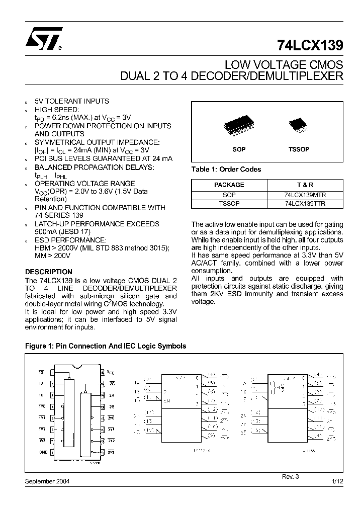 74LCX139_12316.PDF Datasheet
