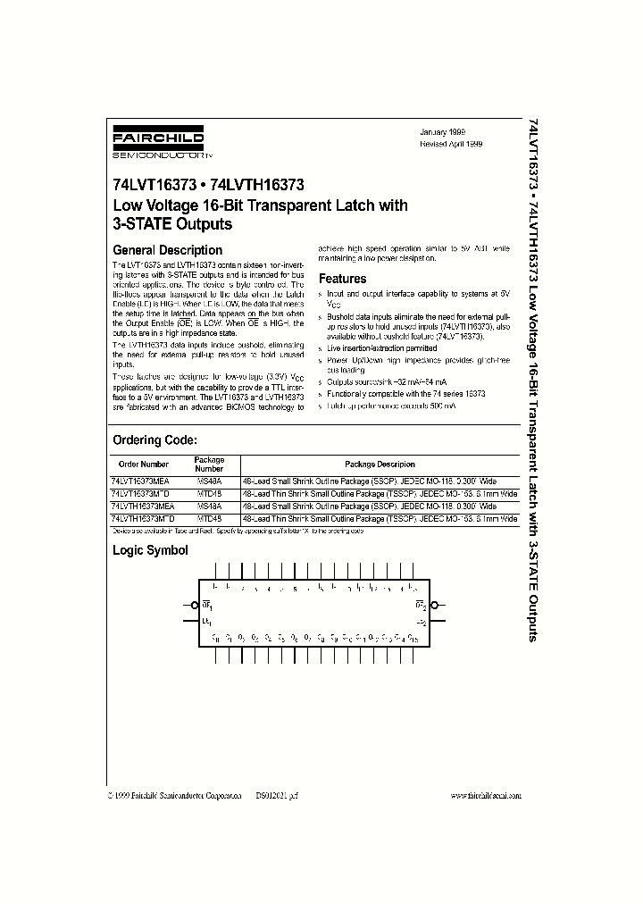 74LVT16373_19777.PDF Datasheet