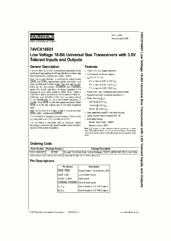 74VCX16601_159860.PDF Datasheet