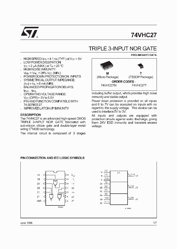 74VHC27_55445.PDF Datasheet