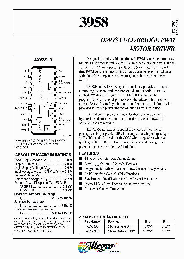 A3958SB_172966.PDF Datasheet