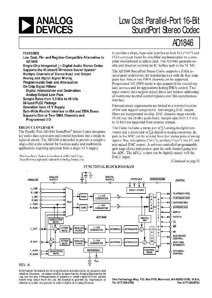 AD1846_20626.PDF Datasheet
