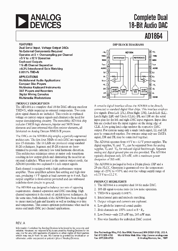 AD1864_96219.PDF Datasheet